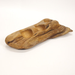 【温泉流木】幾重にも重なる年輪が美しいミニ鉢エアプランツスタンド ホルダー 木製 流木インテリア 2枚目の画像
