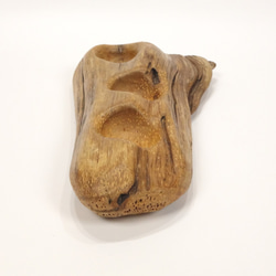 【温泉流木】幾重にも重なる年輪が美しいミニ鉢エアプランツスタンド ホルダー 木製 流木インテリア 3枚目の画像