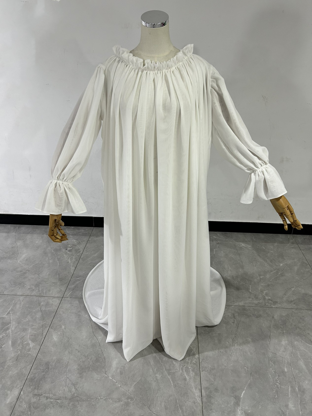 送料無料！透け感あり　シフォンマタニティドレス  母の日 ギフト フォトドレス 妊婦 記念撮影　マタニティフォト