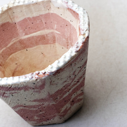 陶器製（3号ポット相当）植木鉢 KELc-ミカゲピンク7998 2枚目の画像