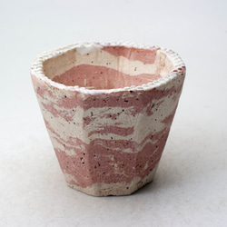 陶器製（3号ポット相当）植木鉢 KELc-ミカゲピンク7998 1枚目の画像