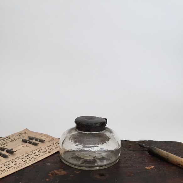 new ink bottle / アンティークインクボトル ガラスボトル