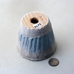陶器製（2.5号ポット相当）多肉植物の欲しがる植木鉢 NSSc-ブルー8004 3枚目の画像
