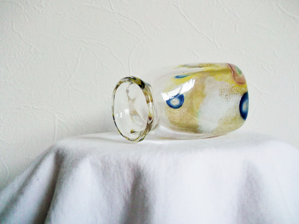 吹きガラス　四角い花瓶 5枚目の画像