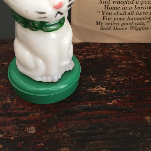white catbottle /アンティーク白猫ガラスボトル ねこびん 北欧暮らし