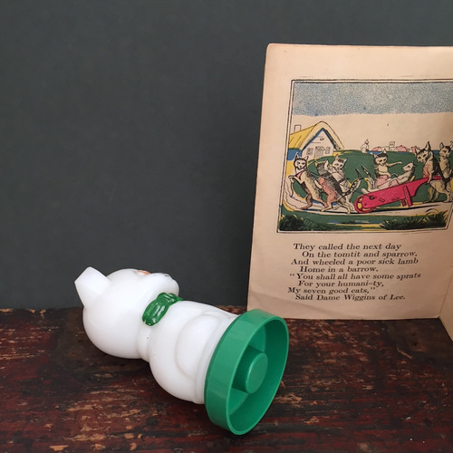 white catbottle /アンティーク白猫ガラスボトル ねこびん 北欧