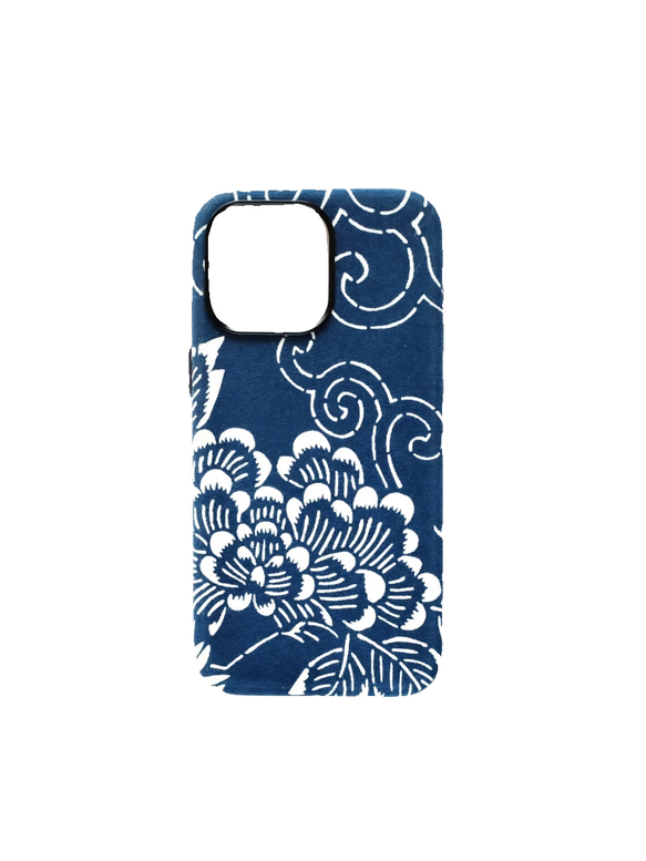 iPhoneケース  スマホケース iPhone15 14 13 12 全機種対応 古代の藍染め 草木染め 高級天然素材 1枚目の画像