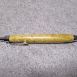 セイロンサテンウッド　キルト杢　キヌカオイル仕上げ　木軸ボールペン(シャープペンシル)　希少材　 2枚目の画像