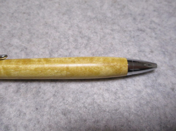 セイロンサテンウッド　キルト杢　キヌカオイル仕上げ　木軸ボールペン(シャープペンシル)　希少材　 10枚目の画像