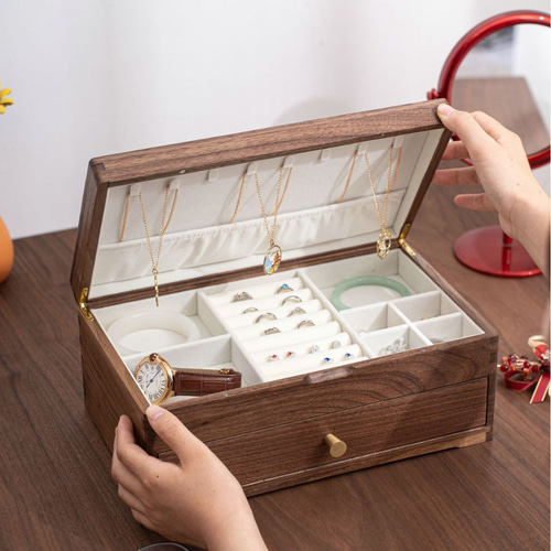 【美品】寄木細工　ジュエリーボックス　小物入れ 箱根寄木細工 7寸小物入れ 小寄木 アクセサリーボックス : MA by