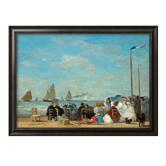 Luis Eugene Boudin 油彩画 海辺の風景 スケールモデル 新作 Luis 海辺の風景 油彩画 Boudin Eugene