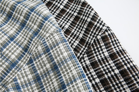 メンズ・レディース兼用・春の新製品長袖のチェックシャツの上着と帽子のコート 2カラー ＃20-1374 17枚目の画像