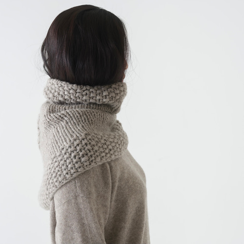 受注生産】CA&Co.手編み ヤクのショルダーウォーマー ネックウォーマー