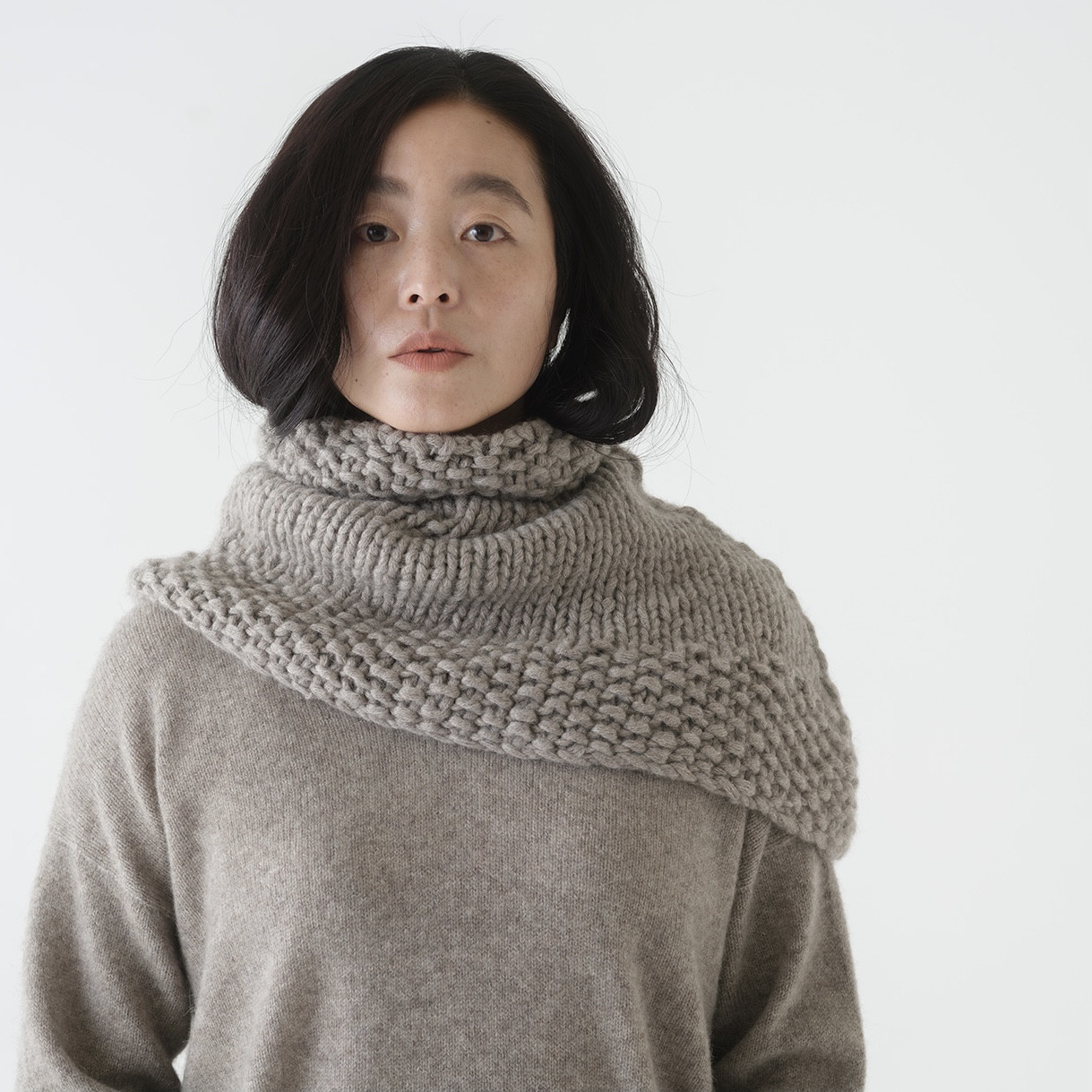 【受注生産】CA&Co.手編み　ヤクのショルダーウォーマー