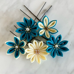 つまみ細工＊セミオーダーメイドで作る半くすのダリア 成人式 卒業式