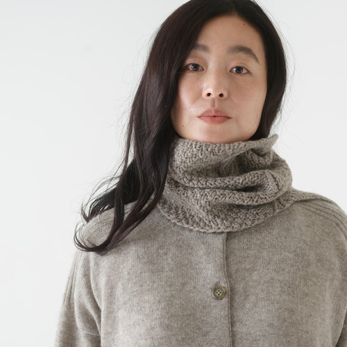 CA & Co. カシミヤ ネックウォーマー グレー 受注生産】CA＆Co. ヤク 鹿の子ネックウォーマー ネックウォーマー