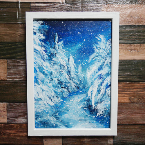 油絵 絵画 【雪景色】 油絵 絵画【雪景色】 絵画 HR 通販 6801498｜Creema(クリーマ)