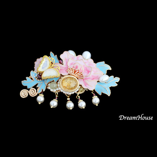 みんしゃん専用♡天然石バレッタ Flower