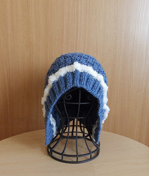 ⛄⛄防寒対策 ゆったり厚地の暖かニット帽子⛄⛄ 【送料無料】バラクラバ　ボンネットタイプ　冬 2枚目の画像