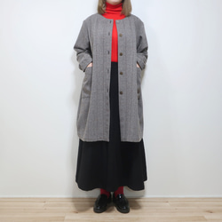 昭和復古半身外套❣️寬鬆肩寬繭型大衣（羊毛/白色/藏青色） 第19張的照片