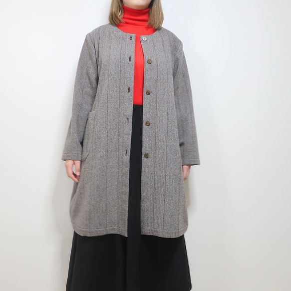 昭和レトロなハーフコート❣️肩幅ゆったりコクーンコート（ウール