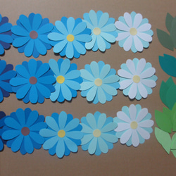 花（２枚重ね）【グラデーション】15枚　〈春の壁面〉　画用紙　壁面飾り　保育園・幼稚園・学校・図書館その他施設　 5枚目の画像