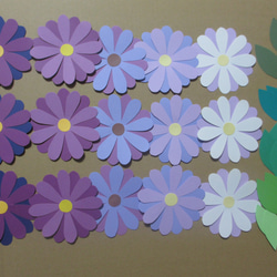 花（２枚重ね）【グラデーション】15枚　〈春の壁面〉　画用紙　壁面飾り　保育園・幼稚園・学校・図書館その他施設　 6枚目の画像