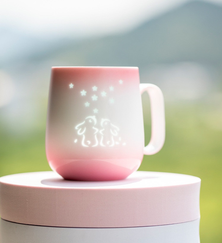 【日本初】透明絵夢 - マグカップ 月兎シリーズ　贈り物　記念日　新生活　伝統工芸　コレクション　プレゼント　送料無料