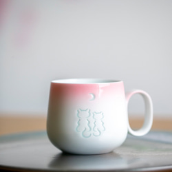 【Creema限定】透明絵夢 - マグカップ 猫シリーズ　贈り物　記念日　新生活　伝統工芸　プレゼント　送料無料 2枚目の画像