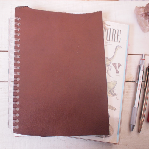 艶厚硬めレザー A5リフィルノート表紙 20穴用 ノート かを 通販