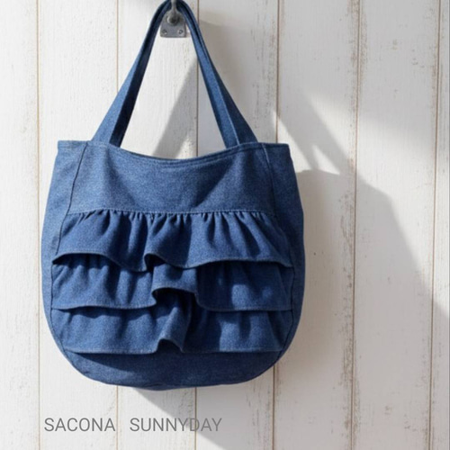 Another Edition バックフリルデニムPO Back-Frill Denim Blouse