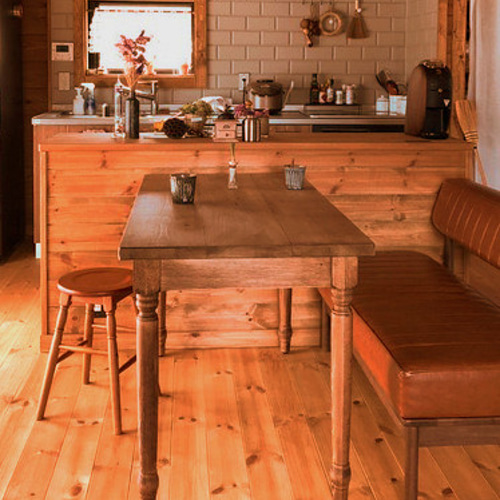 ヒノキ天板 w1100 奥行き600ろくろシャビー調ろくろ足 カウンター