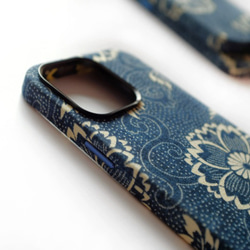 iPhoneケース  スマホケース iPhone15 14 13 12 全機種対応 古代の藍染め 草木染め 高級天然素材 6枚目の画像