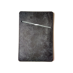 極薄革の両面カードケース ブラック マヤベリーversion 両面2枚収納
