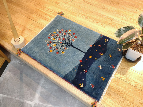 お盆ご先祖様感謝キャン43％OFF】ペルシャ ギャッベ 玄関マット 88