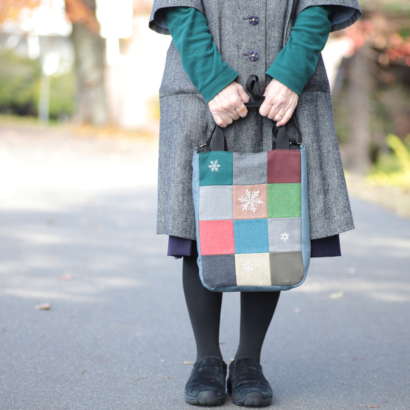 仕立て屋さんの2WAYトートバッグ　-刺繍- 1枚目の画像