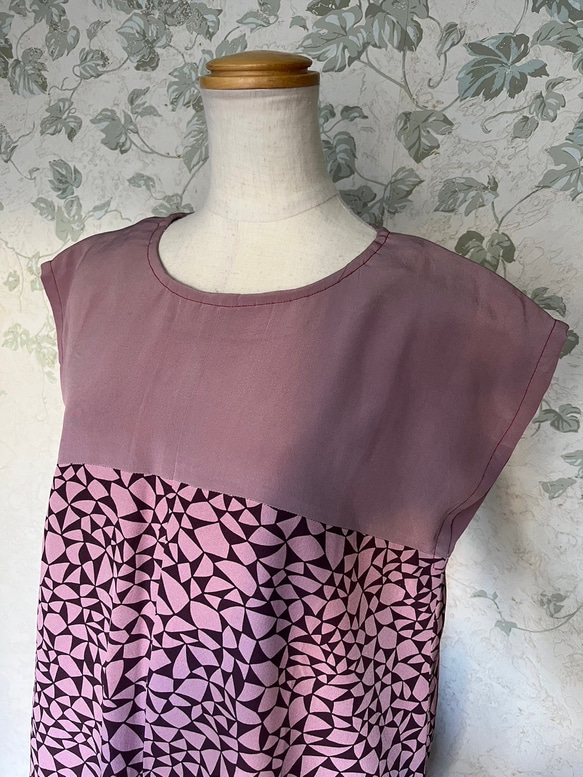 【着物リメイク】セパレート オールインワン　フレンチスリーブ 