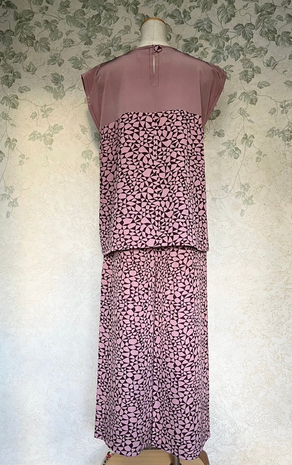 【着物リメイク】セパレート オールインワン　フレンチスリーブ 