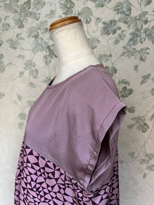 【着物リメイク】セパレート オールインワン　フレンチスリーブ 