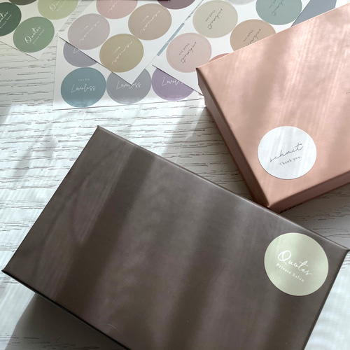 くすみ系6色セットB】アクセサリー台紙の格上げ☆ショップシール