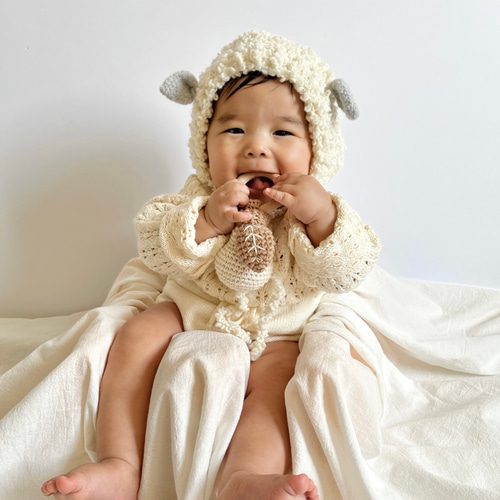 ボンネット【もこもこひつじ】 帽子(ベビー・キッズ) mana 通販