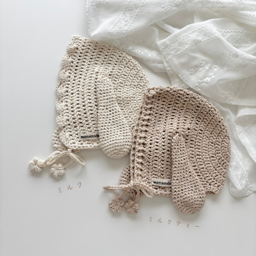 ボンネット【たれみみうさぎ】 帽子(ベビー・キッズ) mana 通販