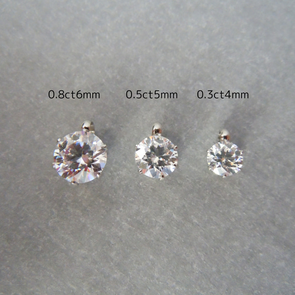 【品質証明書付き】0.3ｃｔ4ｍｍモアサナイトネックレスシルバー/サージカルステンレス/品質保証 5枚目の画像