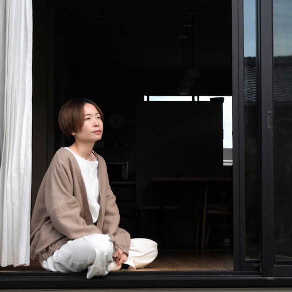 no.5 ラミーリネンのしなやかなボタンレスブルゾン ジャポニズムショートコート U1369227620(10500円)