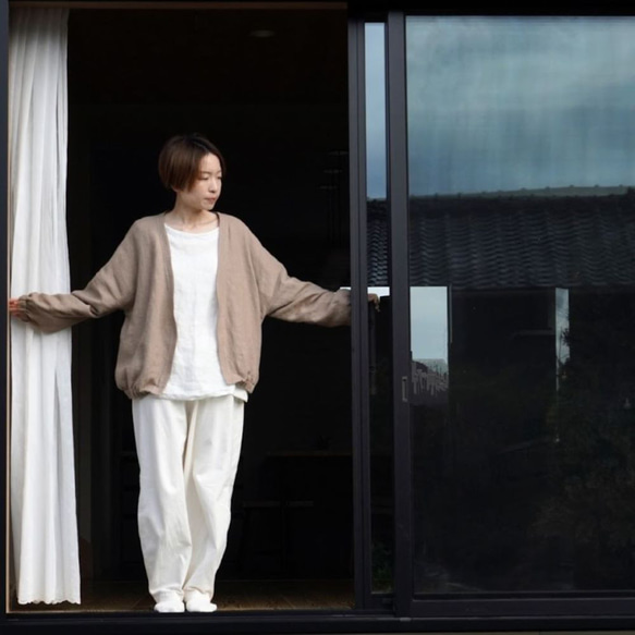 no.5 ラミーリネンのしなやかなボタンレスブルゾン ジャポニズムショートコート U1369227620(10500円)