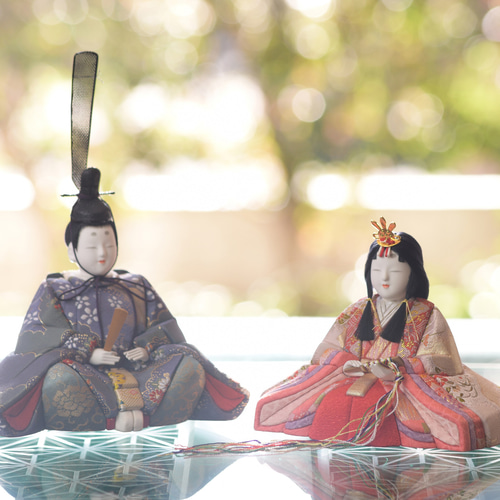 雛人形【瑞寿雛】 紅白梅貝合わせ飾り付き ひな人形・雛飾り 有松人形