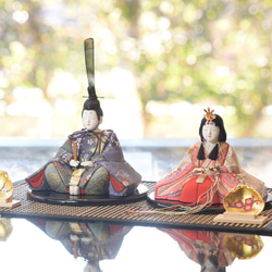 雛人形【瑞寿雛】 紅白梅貝合わせ飾り付き ひな人形・雛飾り 有松人形