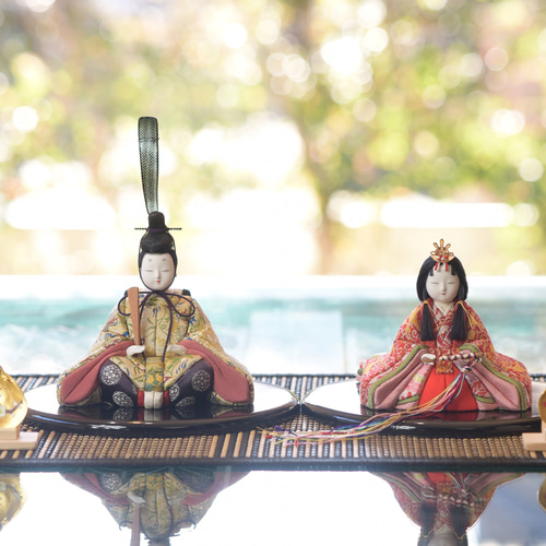 雛人形【平安雛】 紅白梅貝合わせ付き ひな人形・雛飾り 有松人形工房