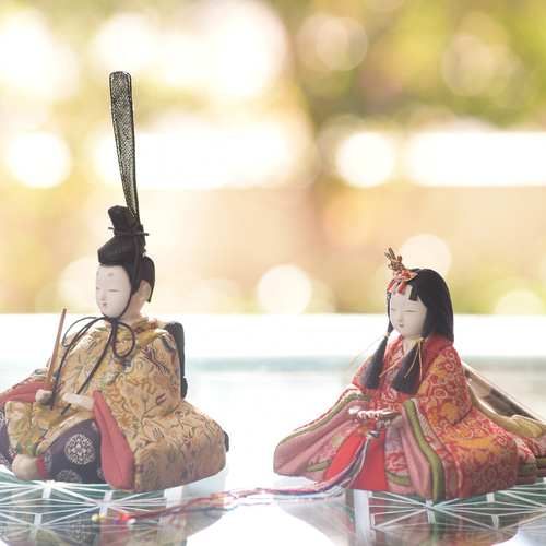 雛人形【平安雛】 紅白梅貝合わせ付き ひな人形・雛飾り 有松人形工房