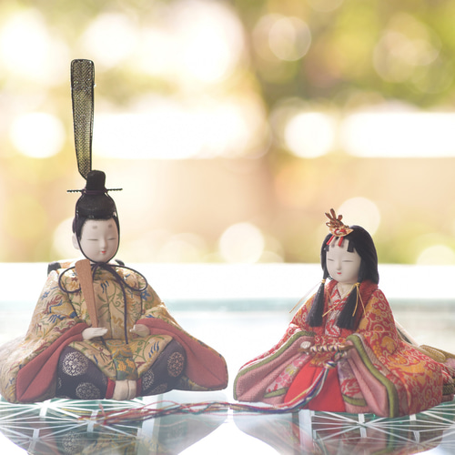 雛人形【平安雛】 紅白梅貝合わせ付き ひな人形・雛飾り 有松